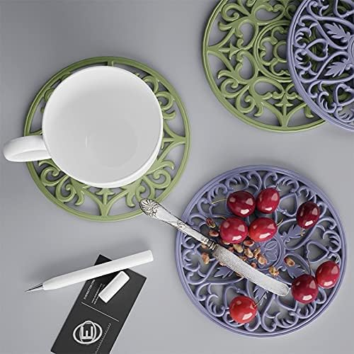 Mandala Coaster Resin Molds Large Silicone Coaster Molds for Hollow Flower Tray Epoxy 3D / Set of 2
