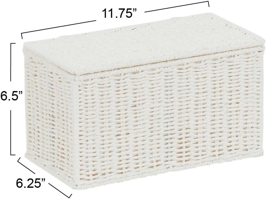 Wicker Basket / Multipurpose Storage Basket / White / Small