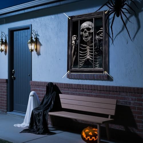 2 Pcs Scary Halloween Window Decorations
