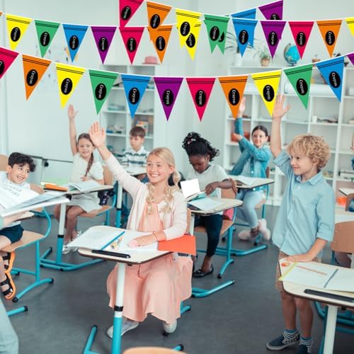Vitalcozy 5 Pcs 49 ft Crayon Classroom Decorations Back to School Banners