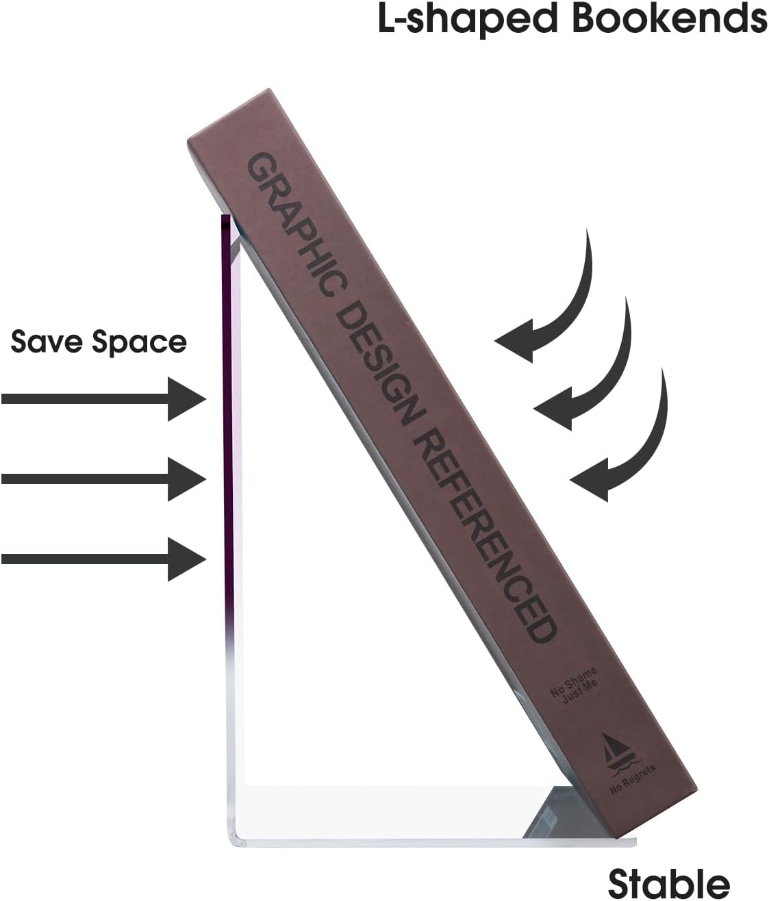 Acrylic Bookends / Book Ends / Purple