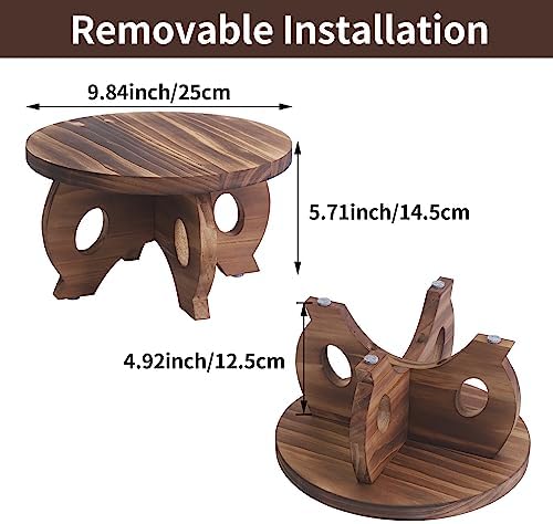 Plant Stand Indoor Wooden Plant Stool Round Stand Risers for Decor Plant Pedestal Stand / Brown