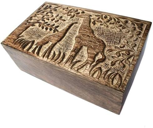 Wooden Mini Jewellery Box & Tree Design-Trinket Box for Ladies-Jewellery Storage / Giraffe