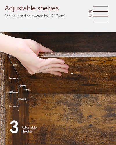 SUNMORY 6 Tier Tree Bookshelf, Tall Small Bookcase with Storage Cabinet