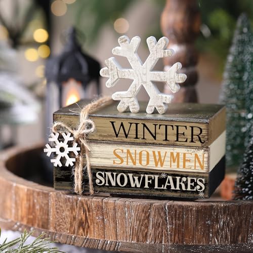 4 Pcs Winter Table Decorations Snowflaketiered Tray Decor