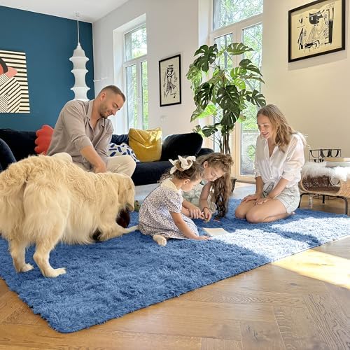 OLANLY 2x4 Machine Washable Runner Rugs for Hallway, Soft Fluffy Shaggy Bedside Rugs for Bedroom, Living Room, Indoor