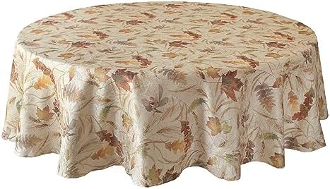 Benson Mills Natures Leaves Autumn Tablecloth (70" Round)