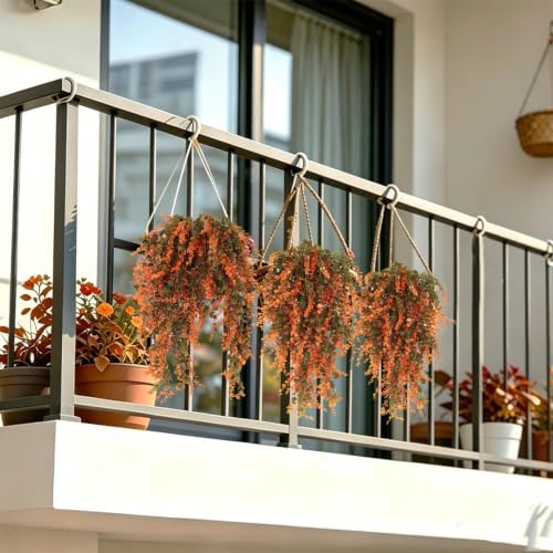 RECUTMS Fake Fall Monkey Plants 3Pcs Artificial Hanging Eucalyptus Vine