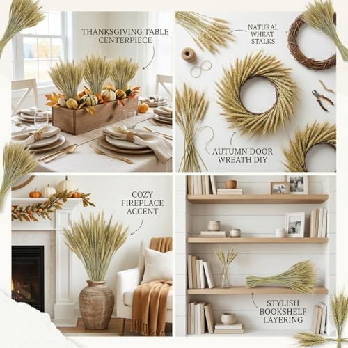 100Stems Dried Wheat Stalks Natural Wheat Straw Bouquet