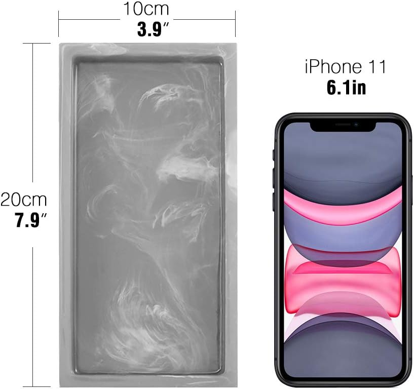 Bathroom Vanity Tray / Ink Gray / Mini / 8 x 4