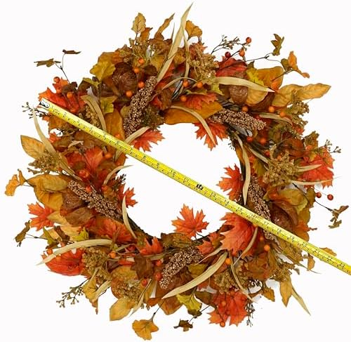 AMF0RESJ Fall Wreaths for Front Door Autumn Door Wreath for Home Decor