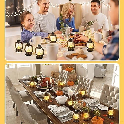 Ferraycle 48 Pcs Mini Lanterns Bulk 4 Inch Black Lamp Table Centerpieces