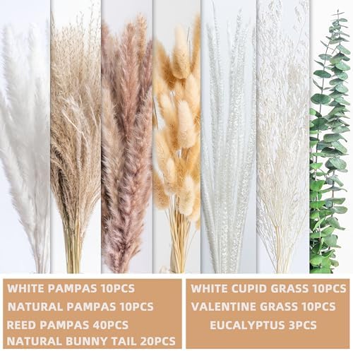 Boho Decor Pampas Grass and Eucalyptus Bouquet