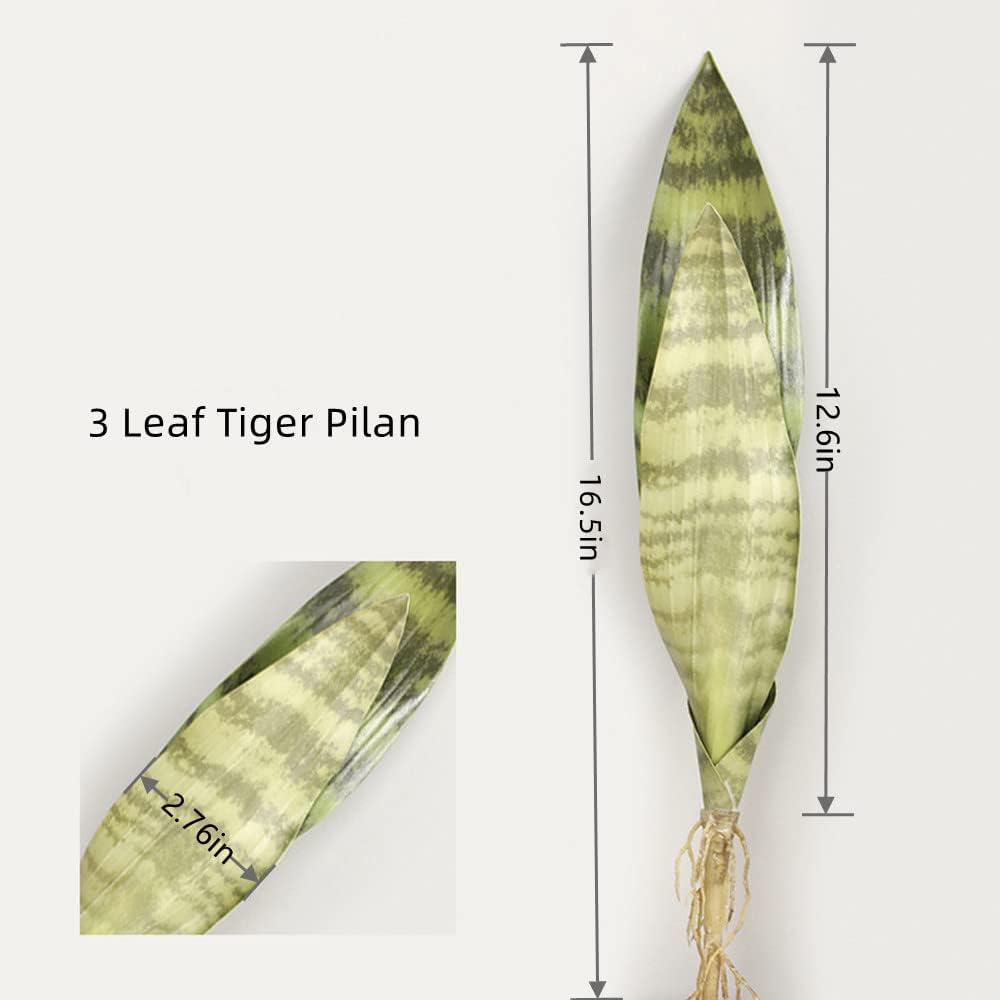 Fake Snake Plant 16.5" Artificial Plant Fake Sansevieria / Green / Set of 3