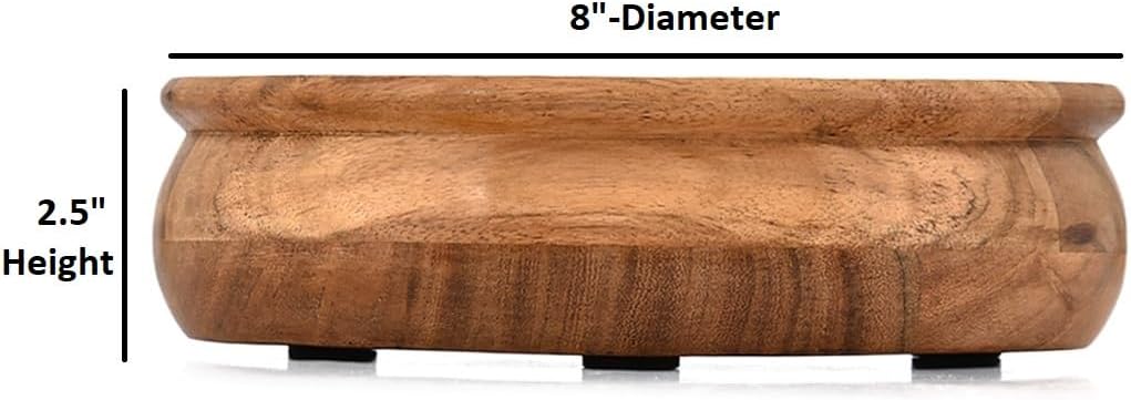 Decorative Bowl Acacia Wood Wooden Catchall Bowl for Entryway / 8 x 8 x 2.5
