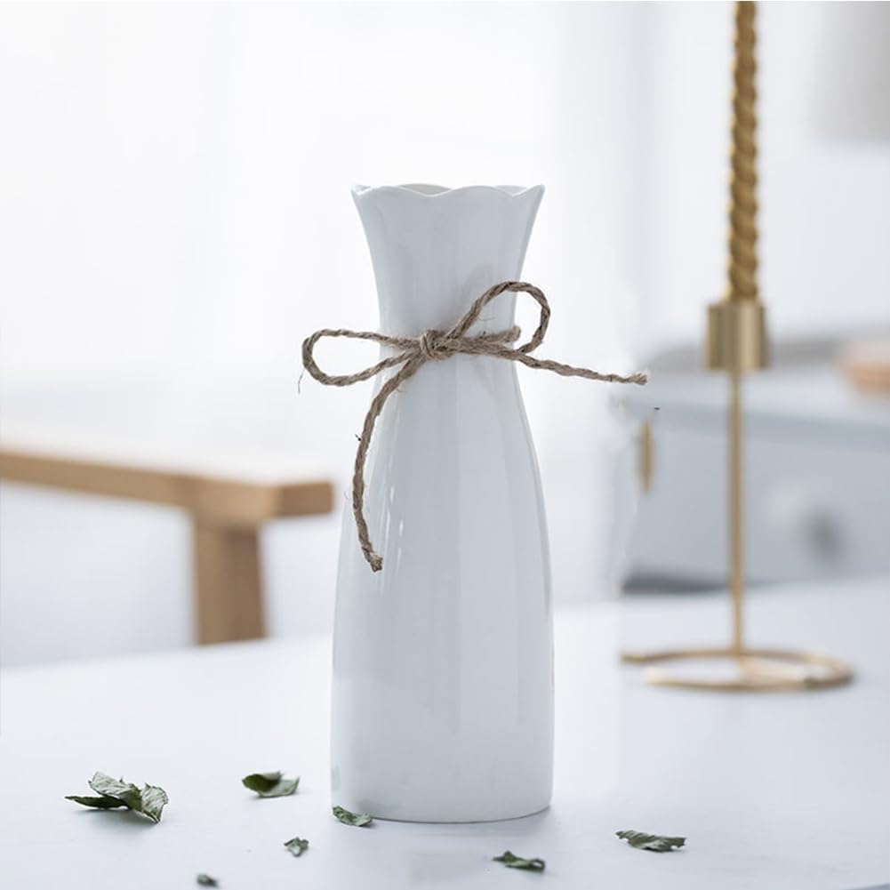 Boho Ceramic Vase / White-1