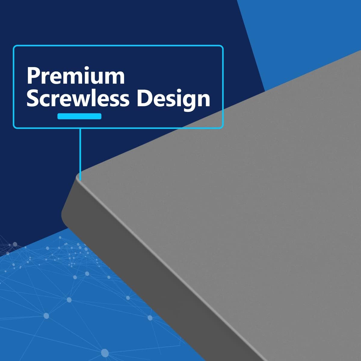 LIDER Double Blank Wall Plate, Screwless Design, Midsize, 2-Gang, 10-Pack | Temperature And Impact Resistant, Matte