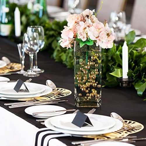 Junkin 300 Pcs Faux Pearl Vase Filler No Hole Beads, Gold