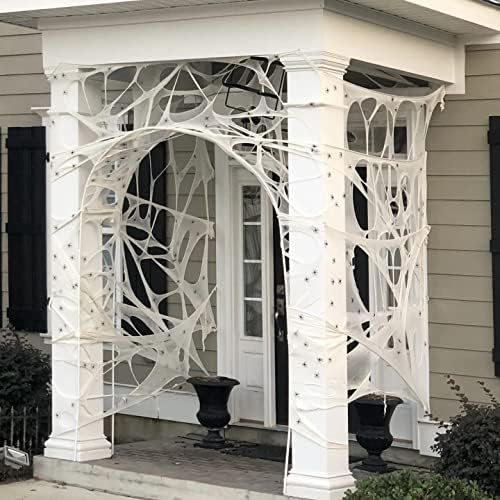 DAZONGE Halloween Spider Web Stretchy Web Netting for Haunted House