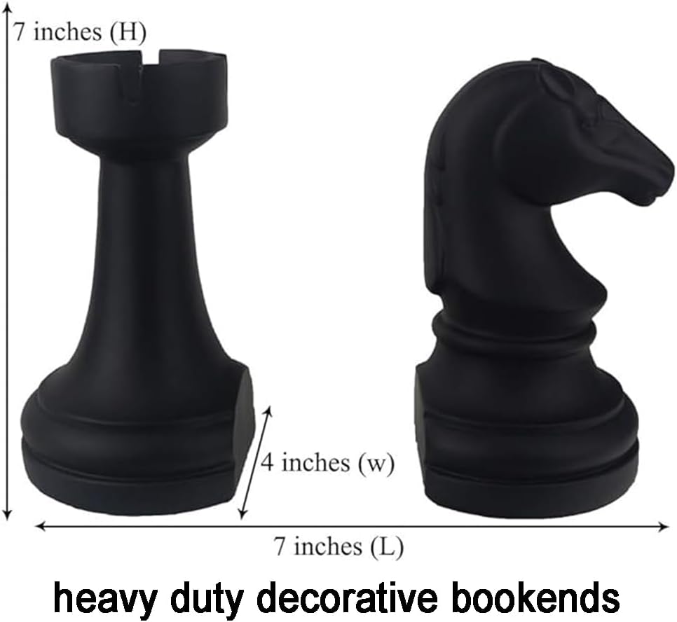 Decorative Book Ends Modern Bookends Stoppers / Black