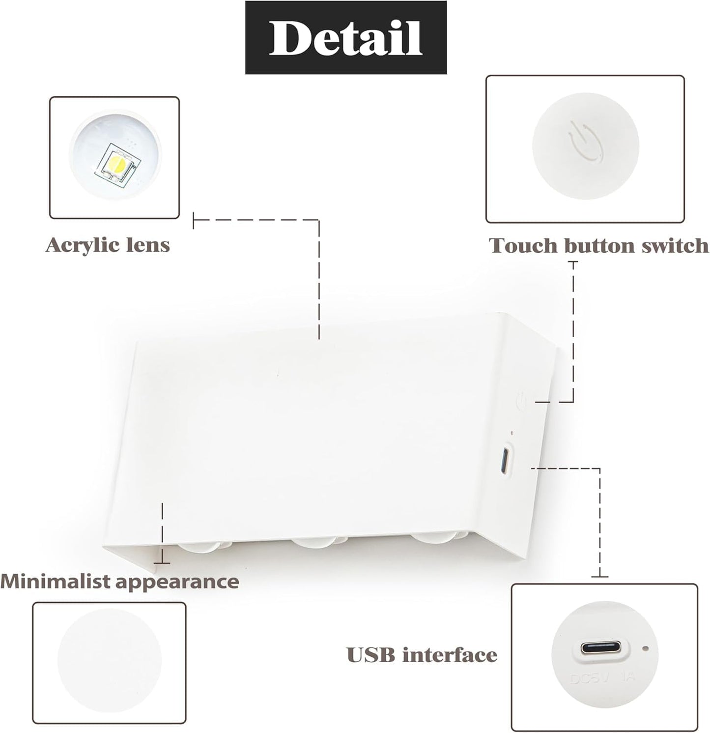 Shelprojsu LED Cordless Wall Sconce Set of 2, 5200mAh Rechargeable Battery Operated Wall Lamp with Remote Control, 3