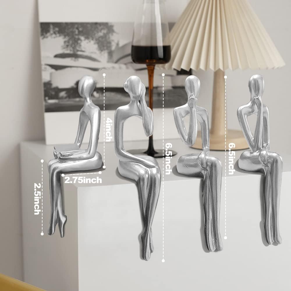 Statues / Accent Decor Thinker Statuem / Silver