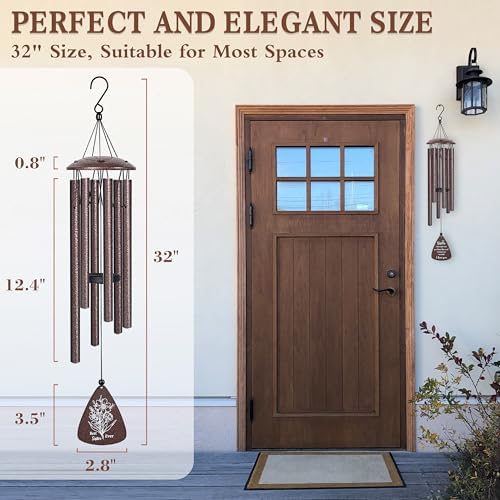 Sister Gifts, 32" Bronze Wind Chimes, Sister's Birthday Gifts from Sisters