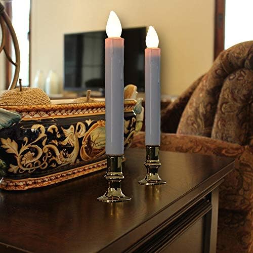 Wondise Flameless Window Taper Candles with Remote and Timer
