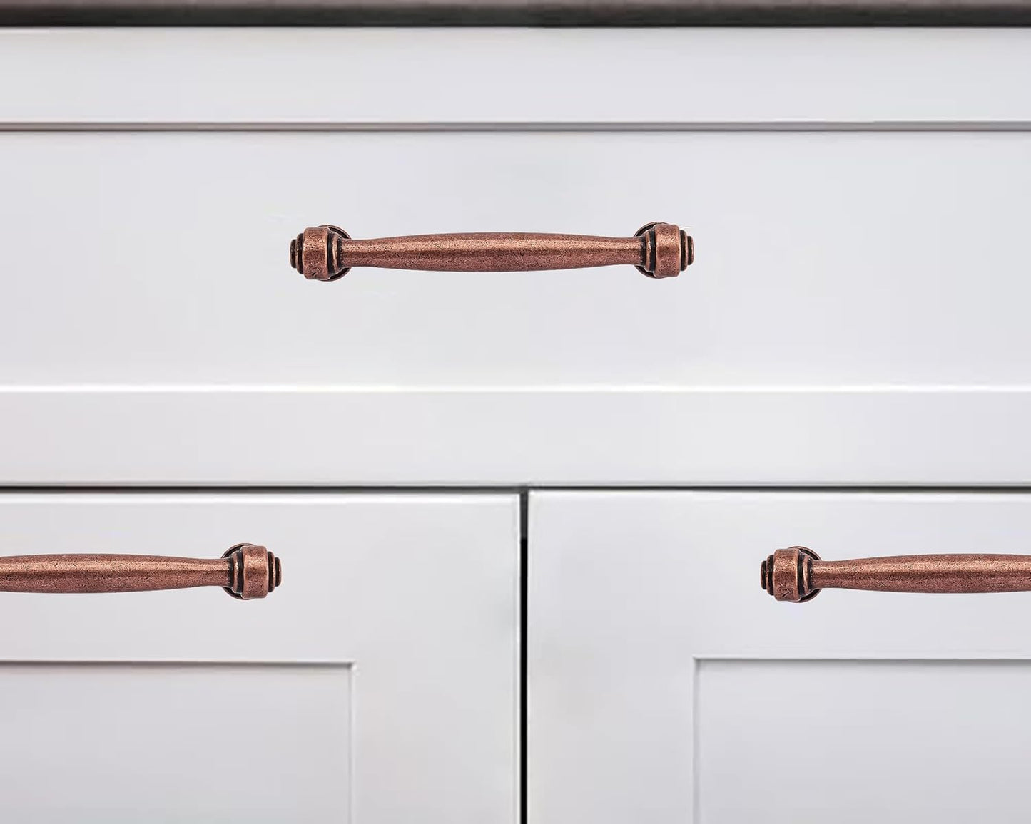 Cabinet pulls Kitchen Cabinet Handles / 5 Inch Hole Center / Antique Copper / 5 Inch / Set of 2