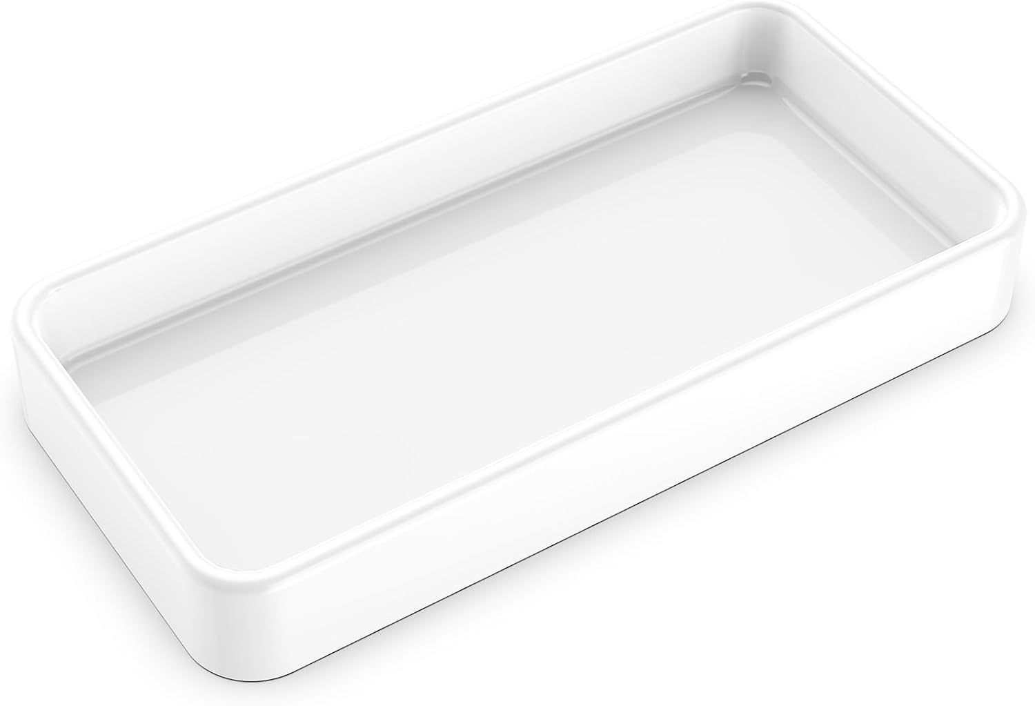 Ceramic Kitchen Soap Tray / White / 7.9 x 4 x 1.1