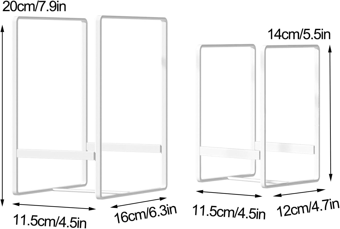 2 Large 1 Small Plate Organizers Holders Upright Cabinet Dish Drying Racks Metal Plate Dish Organizers Racks Stands for