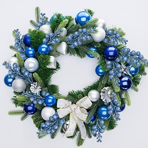 24 Pack Glitter Blue Berry Stems,7.5 Inch Christmas Sparking Red Faux Winter Berry Sprigs,Artificial Red Berries Branches for Christmas Tree Garland Wreath Crafts Season Winter Home Decor