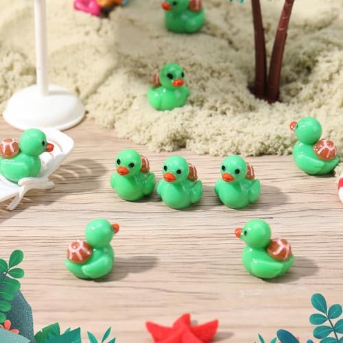 50 Pcs Turtle Ducks Toy Figures, Mini Turtle Resin Ducks Bulk