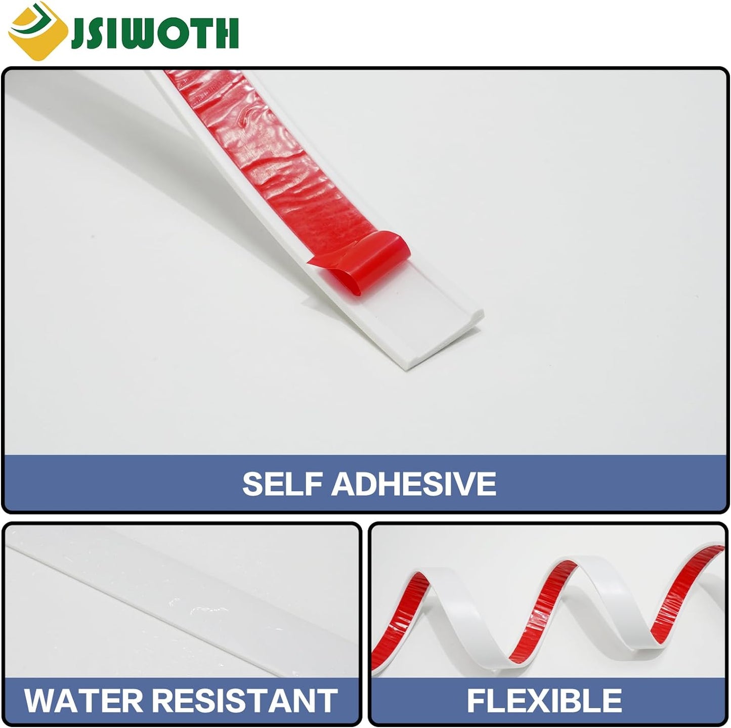 Mirror Frame / x Waterproof Molding Trim / 10 Ft / White / 0.8 x 10