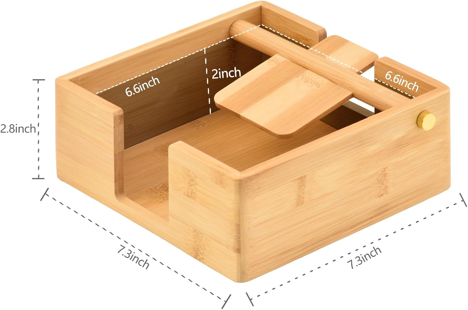Napkin Holder / Decorative Beverage Napkin Holder / Natural / Bamboo