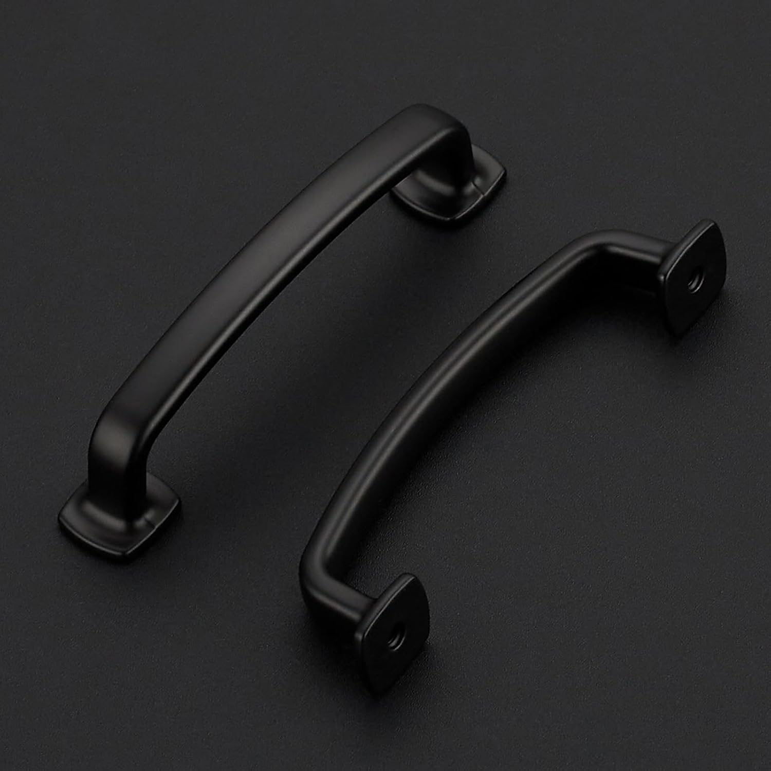 Cabinet Handles Arch Cabinet Pulls / 3.75" Hole Center / Black / 4 Inch / Set of 10
