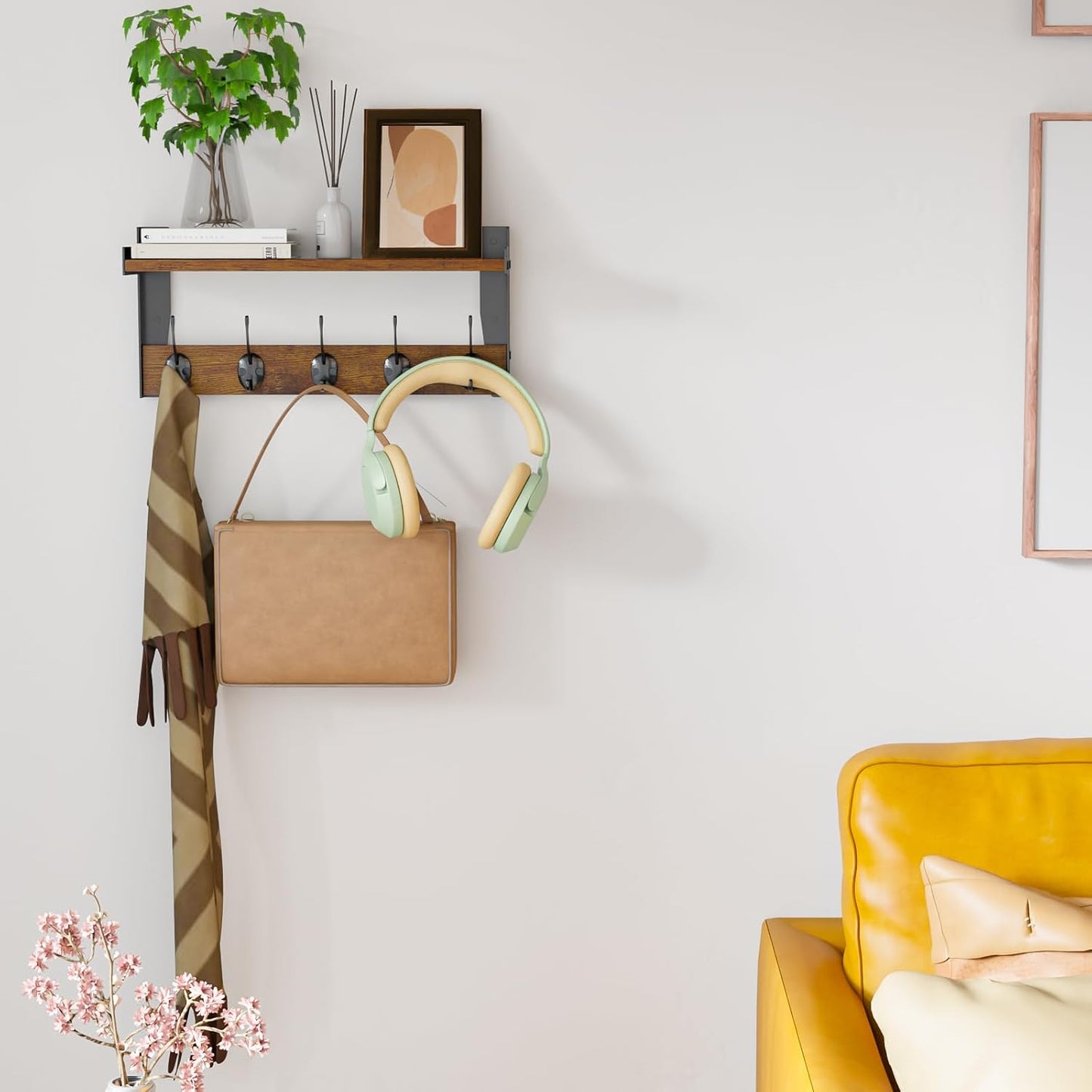 Wood Coat Rack / 16 Inch Long