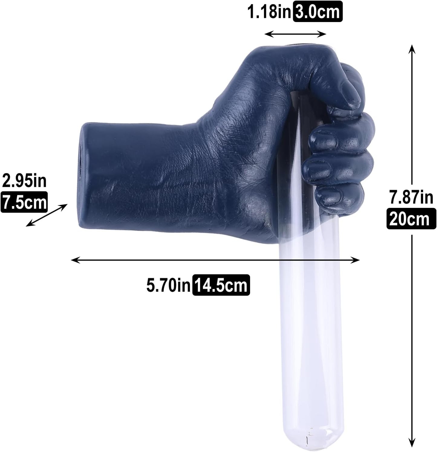 Hand Vase / Unique Wall Statue / Blue