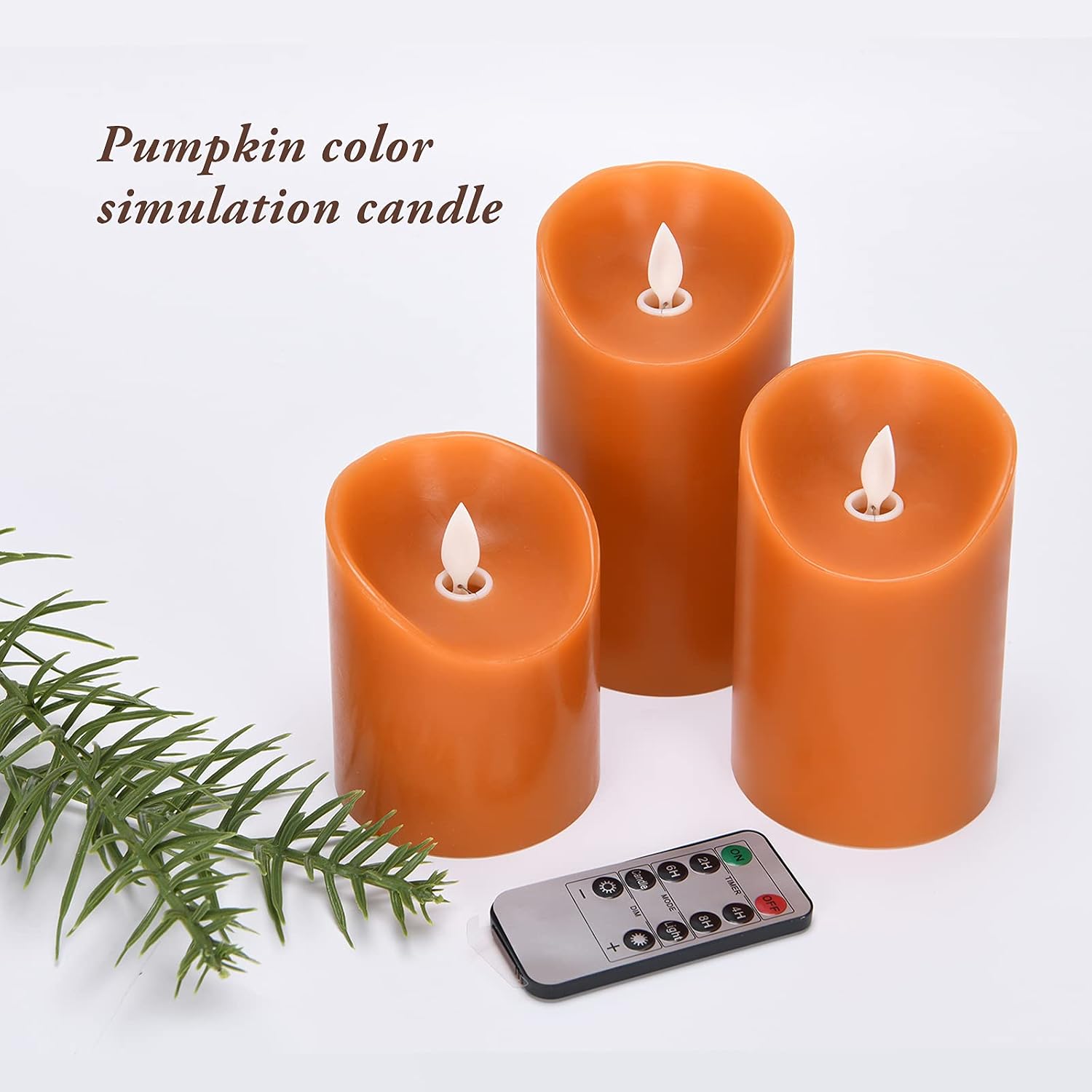 AKU TONPA Real Wax Flickering Flameless Candles Battery Operated LED Fake Candle Set with Remote Control and Timer for