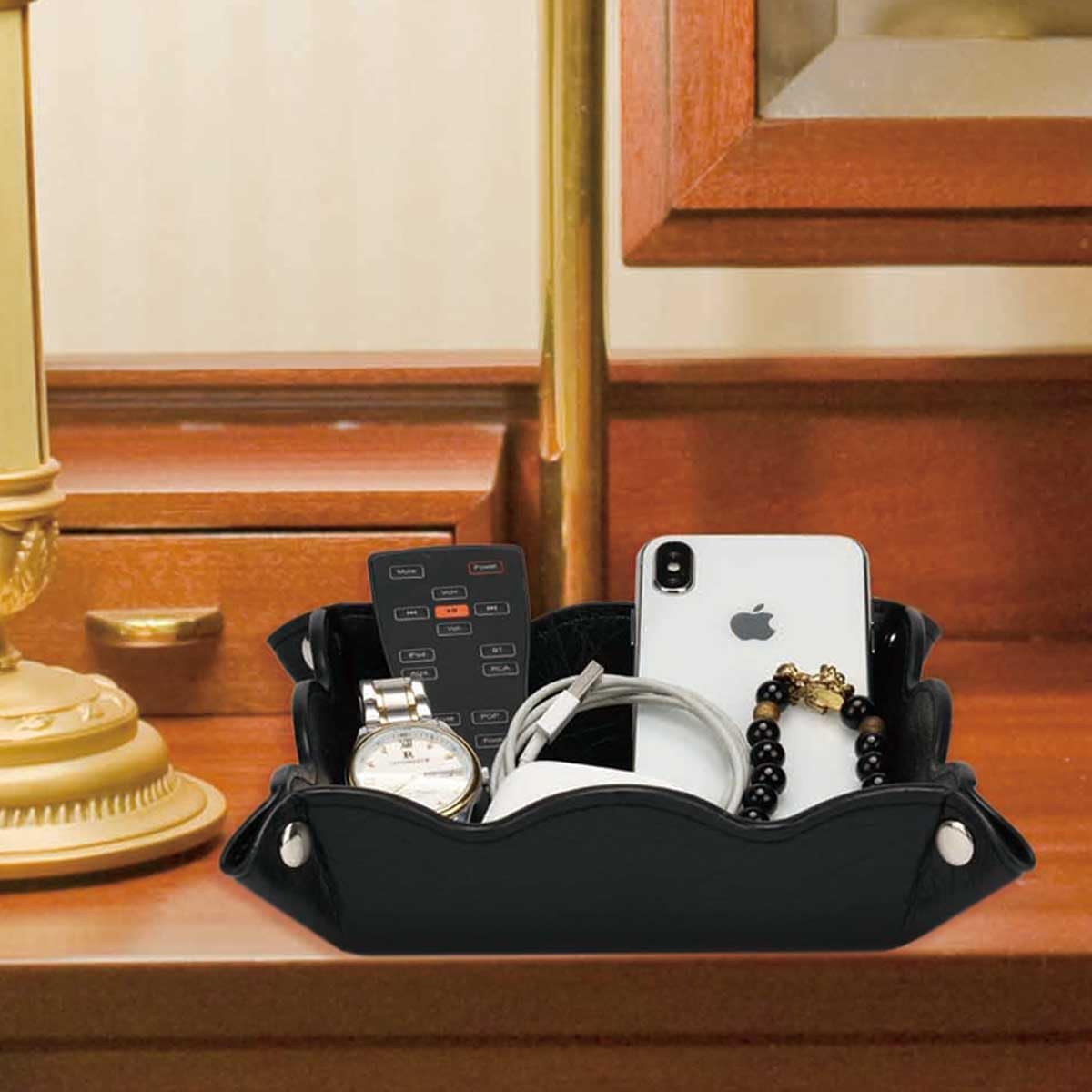 Valet Tray for Men Women / Brown and Black / Set of 2