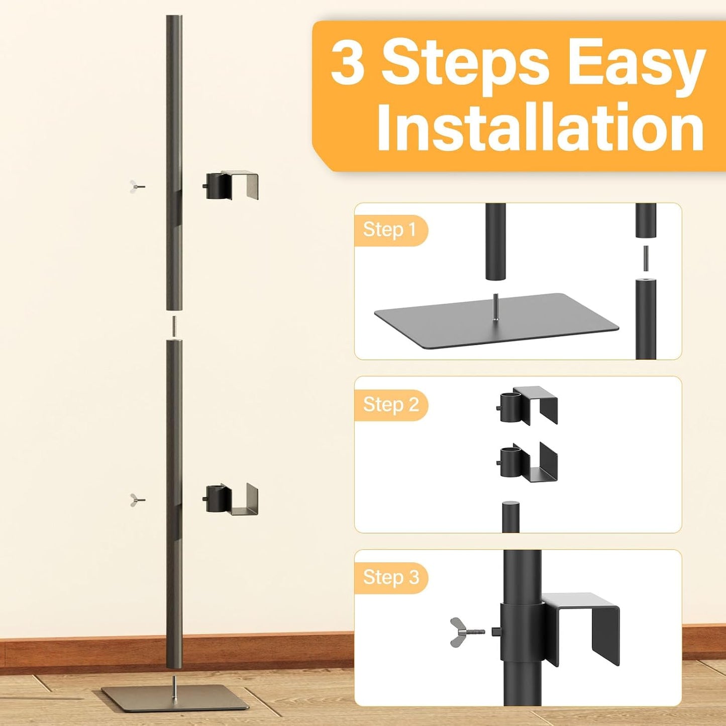 Tabletop Easel Stand for Picture Frames / Black