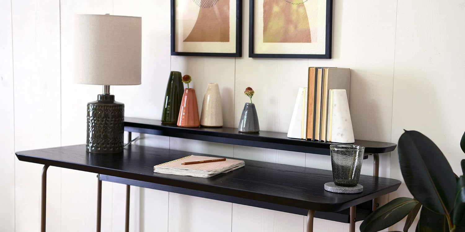 Marble Geometric Bookends / White