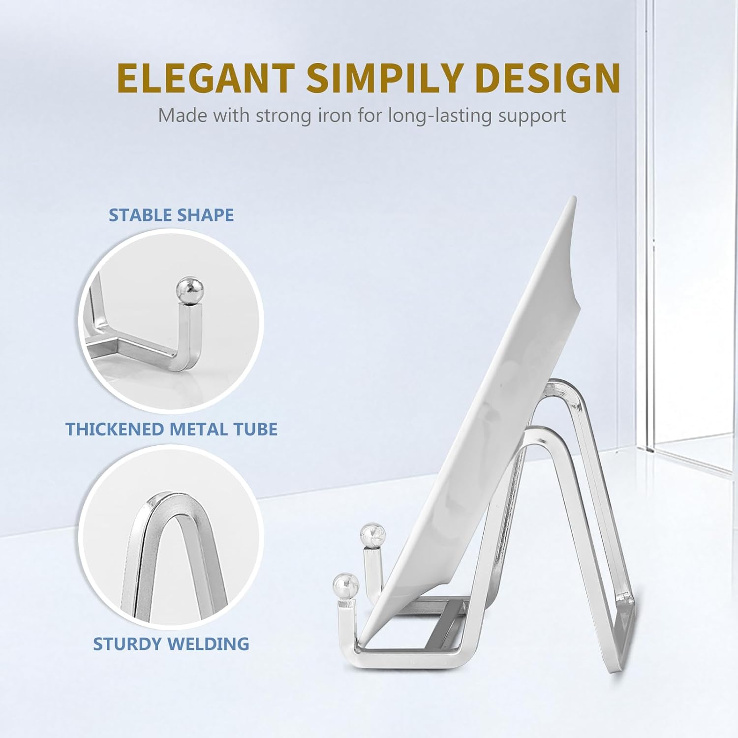 Picture Frames / Plate Stands for Display Small / Silver 3 Inch-4 / 3 Inch