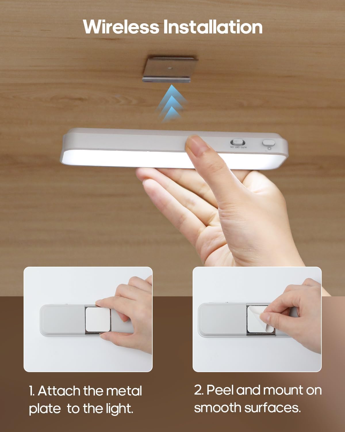 GOODEA 6" Under Cabinet Lighting with Motion Sensor, 5 Pack | Rechargeable Motion Sensor Light Indoor, 3CCT Dimmable