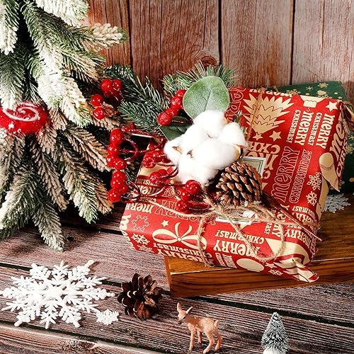 Boao 12 Pcs Christmas Berry Pine Picks, 11 Inch, Pine Cone