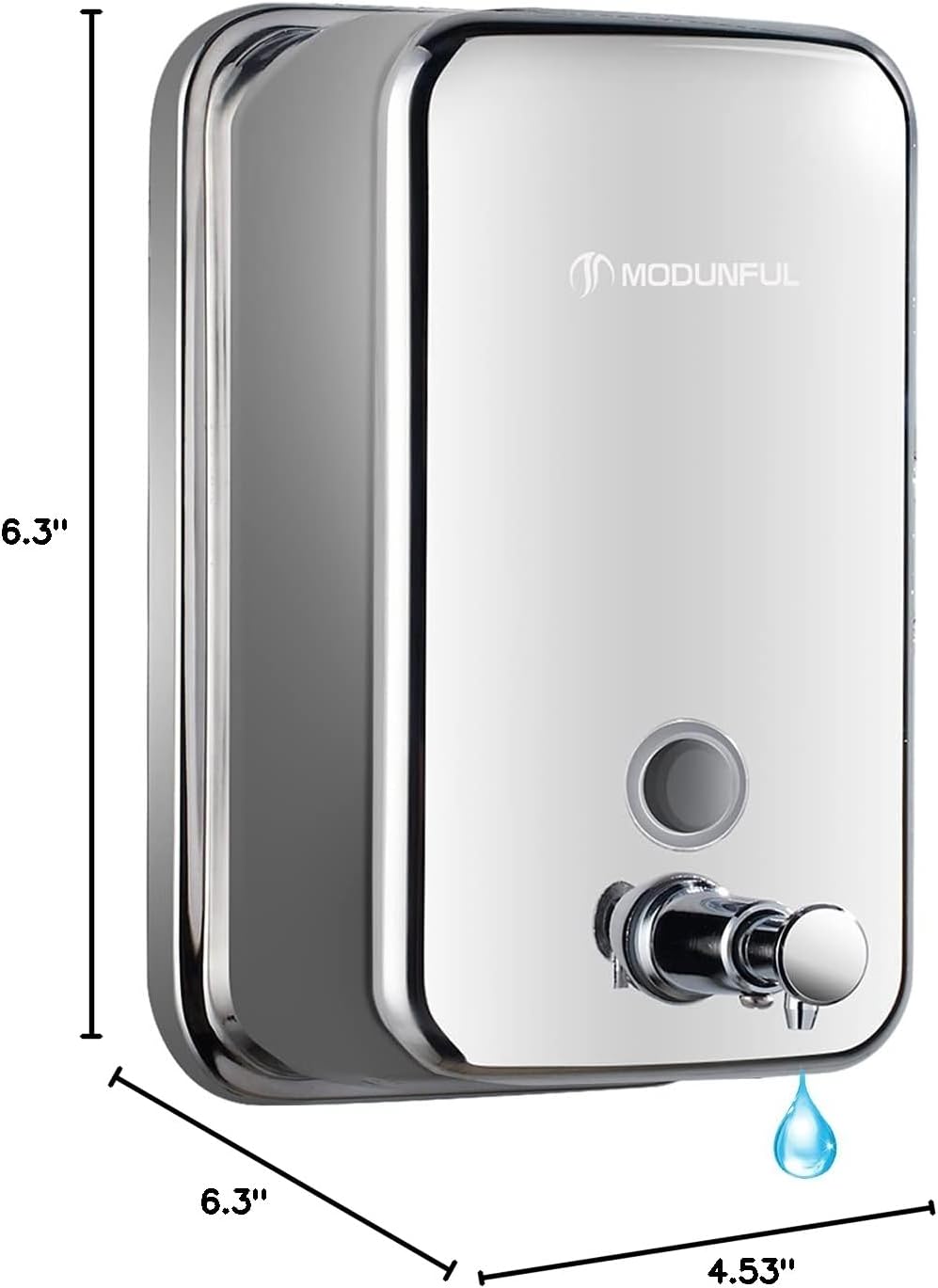 Stainless Steel Kitchen Soap Dispenser for Sink– 16.9oz Wall Mount Vertical | Anti-Leak Pump, Rust-Proof Brushed Nickel