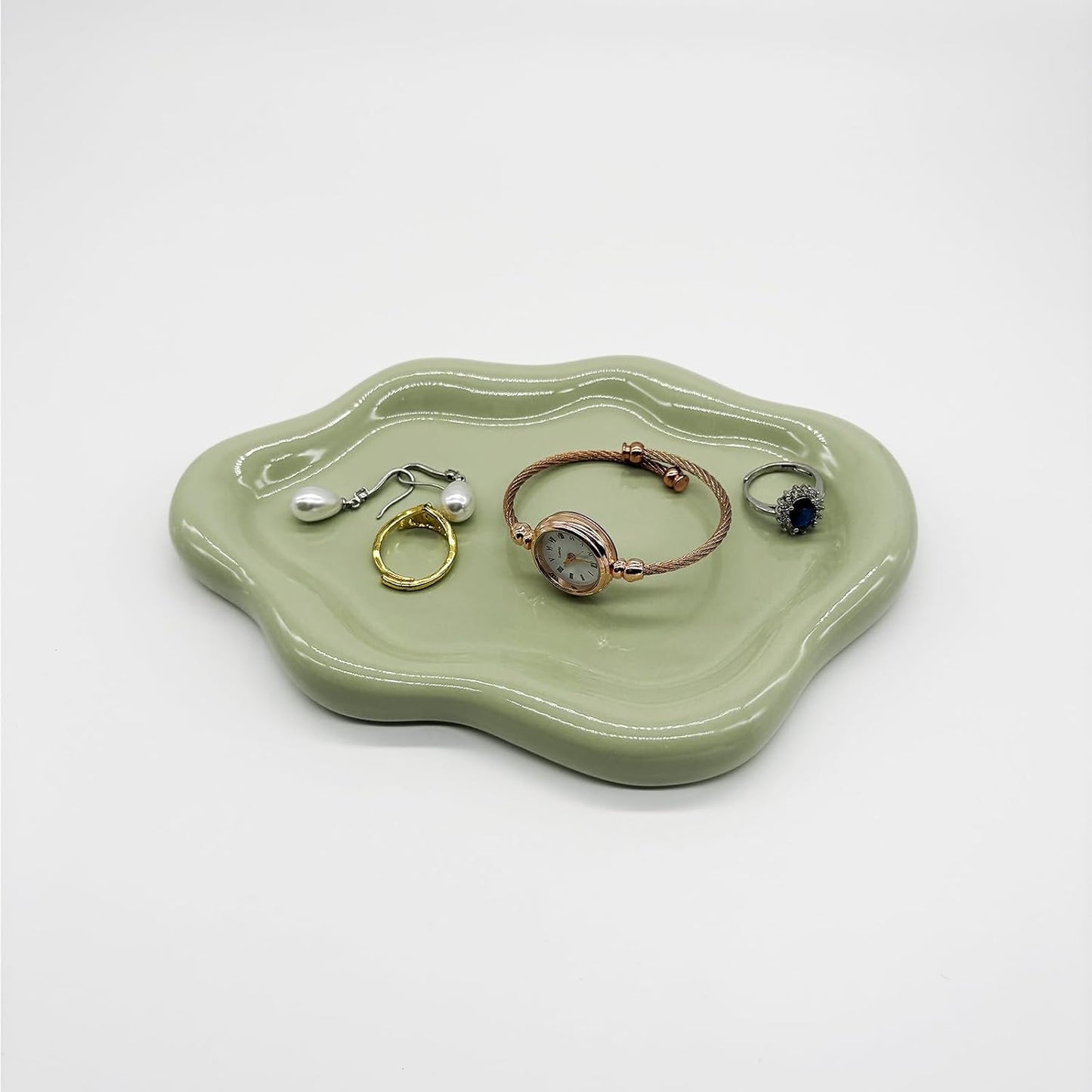 Ceramic Cloud Tray / Green