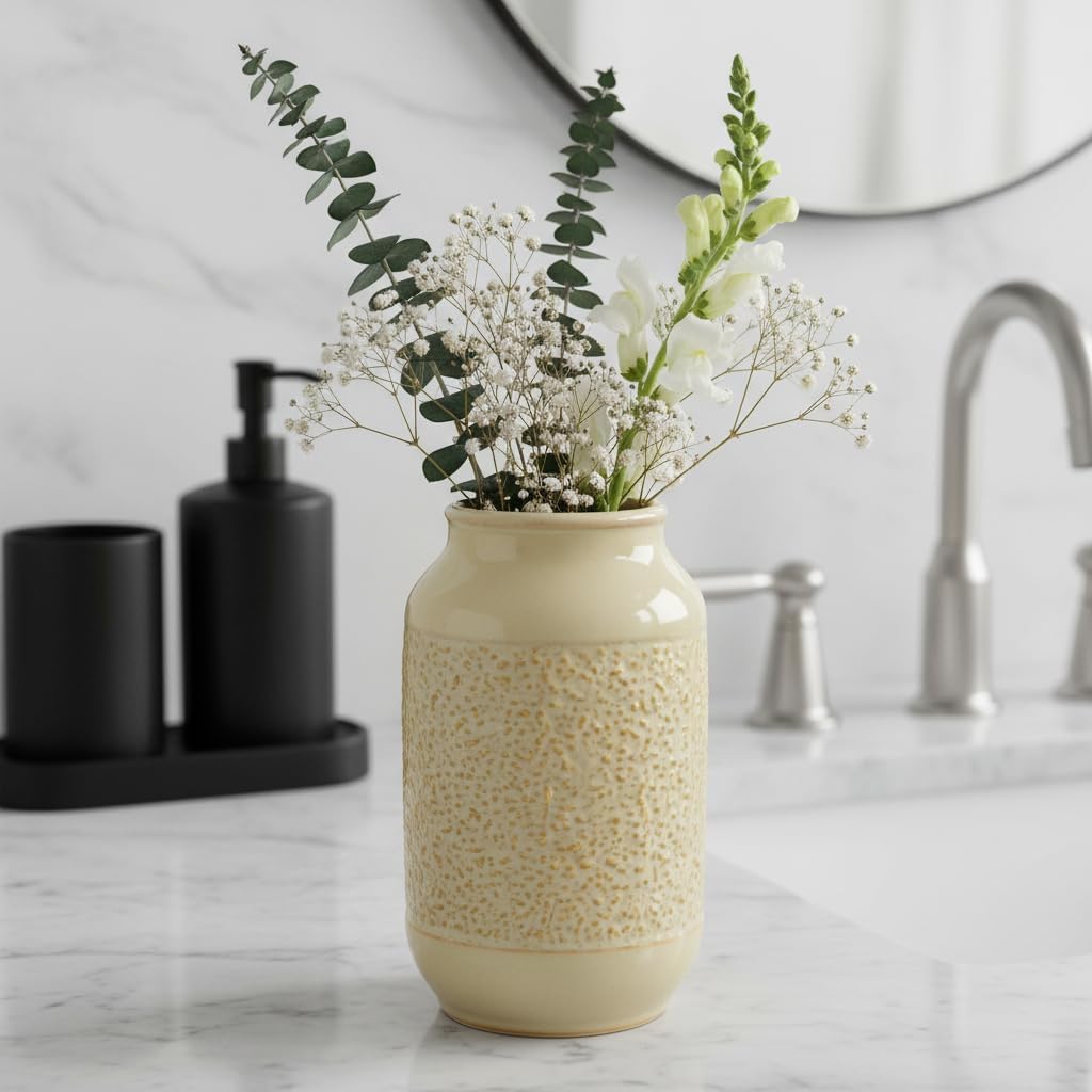 Modern Farmhouse Vases / Beige / 9 Inch
