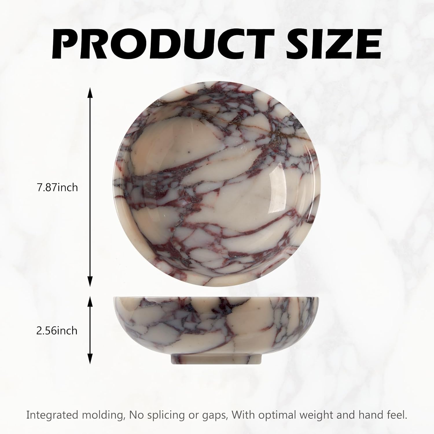 Marble Fruit Bowl / Calacatta Viola / 7.8 / Natural