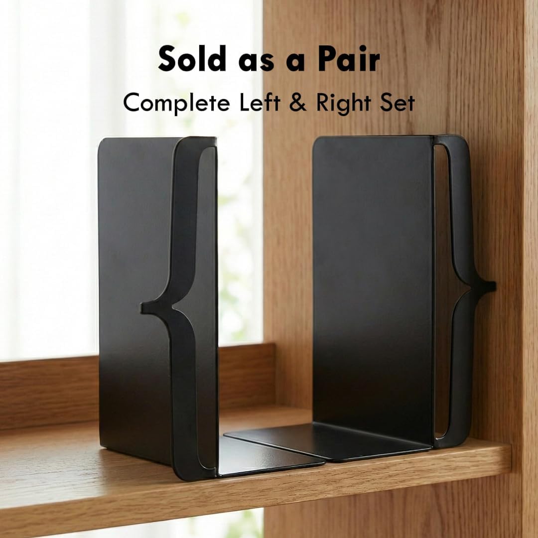 Decorative Bookends / Modern Bracket Shaped / White